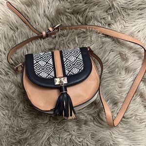 Stylish Black and Tan Women's Crossbody Bag